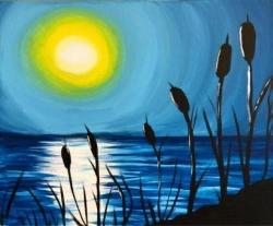 The image for Reeds by the Ocean at Night!