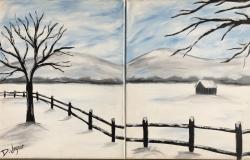 The image for Let it snow! Paint one or both!