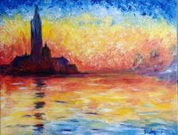 The image for Monet’s Sunset - Recreate a famous master piece!
