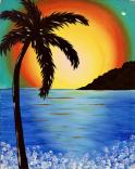 The image for Palm Tree on the Beach Sunset