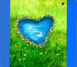 The image for NEW PAINTING! Cute duck in a little pond