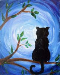 The image for Halloween Cat On Tree!