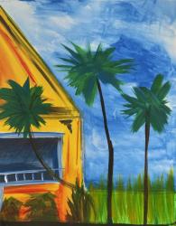 The image for Beach House and Palm Trees!