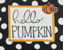The image for Hello Pumkin! Kick off October with fun wall decor!