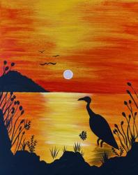The image for Sunset Egret! Super Easy! $30 Sale