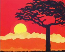 The image for Sun Setting Over the Serengeti!