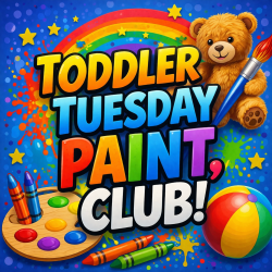 The image for $12 Toddler experience! Enjoy painting fun crafts with your little one! Leave the cleanup to us!