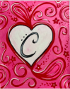 The image for Valentine Monogram! Paint one or as a set!