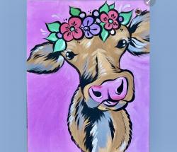 The image for Cute Cow in a Flower Crown!