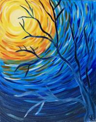 The image for Starry Moon and Tree!