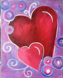 The image for Bubbly Heart! Pick your favorite background colors!