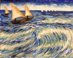The image for Sail Boat on a Swirling Sea!
