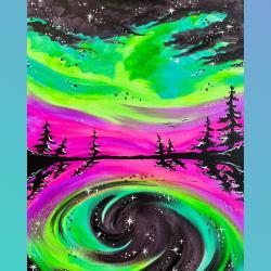 The image for Winter Aurora! Neon Glow Night!
