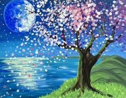The image for Petal to the moon on this tree-mendous night!