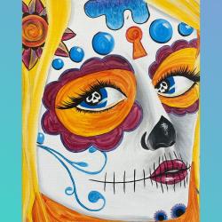 The image for Dias De Los Muertos! Super Cool Painting!