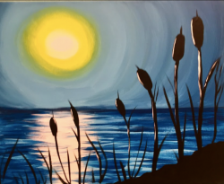 The image for Cattails in the Moonlight!