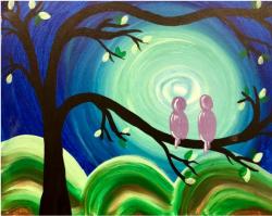 The image for Cute birdies in the tree! $30 summer sale!