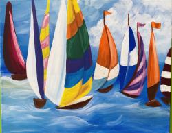 The image for Summertime Sail Boats! Beautiful Painting
