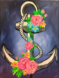 The image for Floral Anchor! Pick your background color!