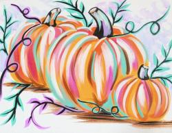 The image for Colorful fall pumpkin! Make something you can hang all season!
