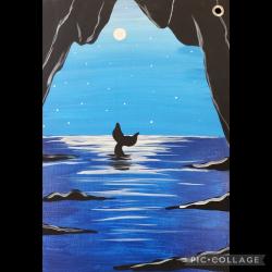 The image for A Whale's Tail Beyond the Sea Cave!