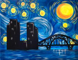 The image for Corpus Christi Starry Night! Van Gogh would be proud!