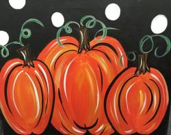 The image for Polka Dot Pumpkins! $30 Mondays!