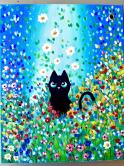 The image for Kitty cat in flowers!
