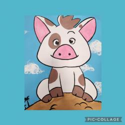 The image for Moana Pua Pig Painting!