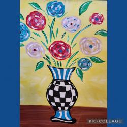 The image for Artsy Vase of Colorful Flowers!