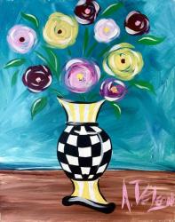 The image for Funky Vase! Pick your favorite background color!