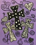 The image for Patterned Crosses! Choose your favorite color background!