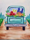 The image for Floral Truck! Cute wall piece!